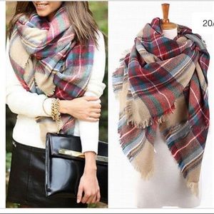 Plaid Blanket Scarf